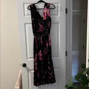 White House Black Market Black and Pink Dress